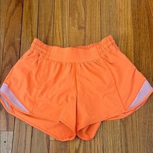 lululemon athletica Bright Orange Athletic Shorts